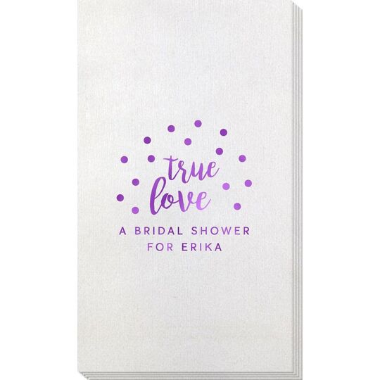 Confetti Dots True Love Bamboo Luxe Guest Towels
